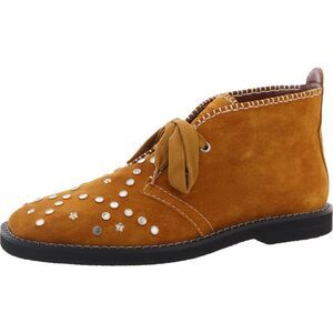 Wales Bonner Mens Lace-Up with Studs Tan Studded Suede Chelsea Boots New